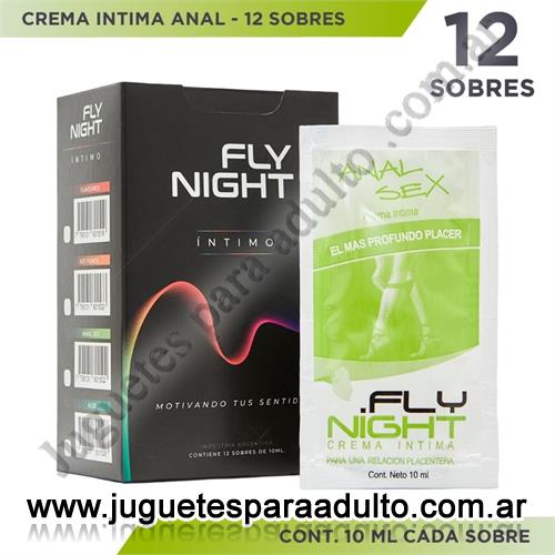 Aceites y lubricantes, Fly Night, ANAL GEL INTIMO 10 CC X12 UNID.